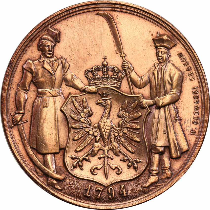 T. Kościuszko, medal W. Głowacki - Setna Rocznica Powstania Kościuszkowskiego 1894 r.